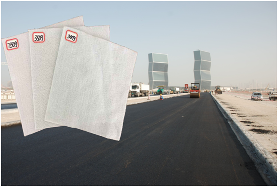 公路施工中铺设聚酯长丝国内精品久久久久久久影视麻豆布的方法