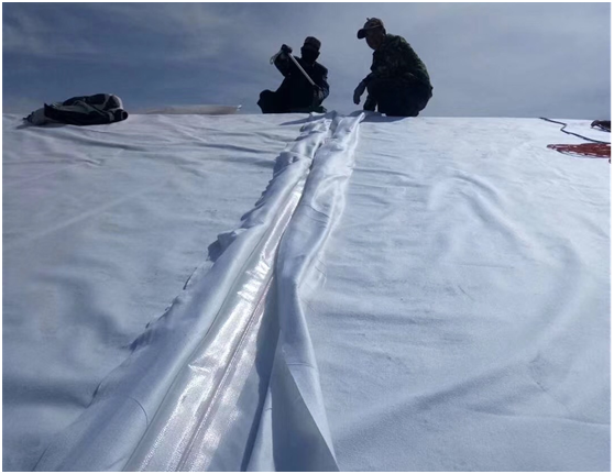 防渗国内精品久久久久久久影视麻豆膜应用在池塘护坡7周年依旧安全可靠